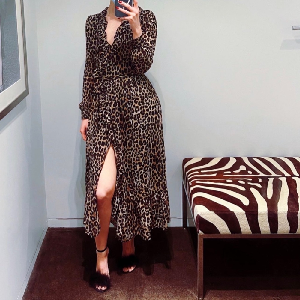 Michael Kors Leopard Wrap Dress